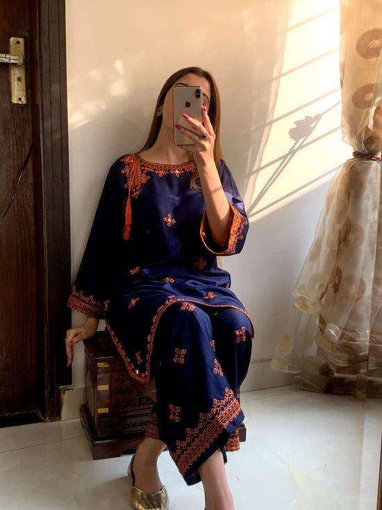 Balochi 2-Piece, Mirror Embroidery, Stylish & Comfortable, for Women