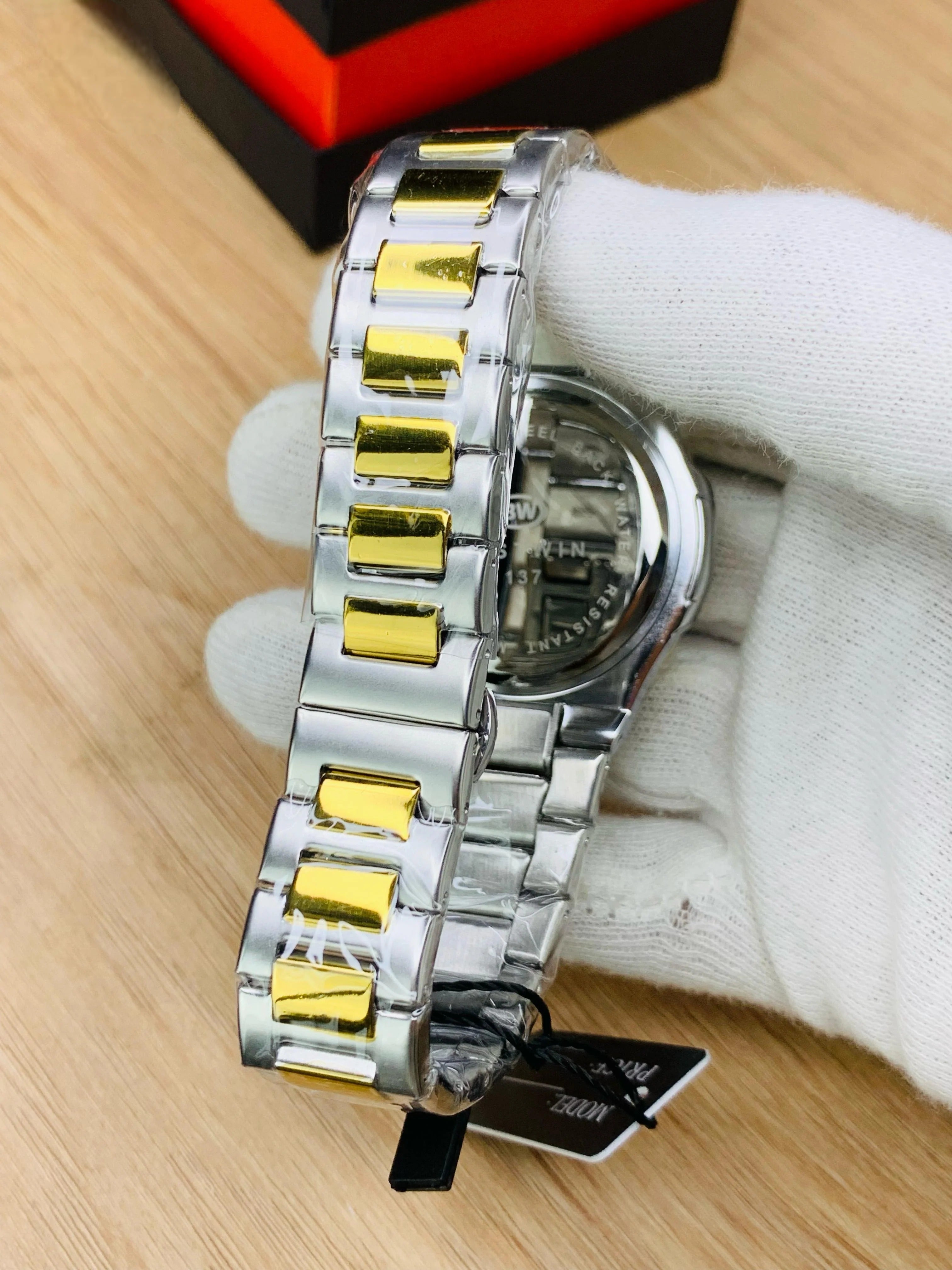 BestWin Original Gent's Watches - Patek Model with Date Function, Stainless Steel Chains